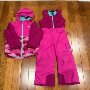 The North Face Freedom Winter Jacket and Bib Snow Pant Set (Size 5)